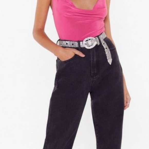 Pink Cowl Neck Body Suit - Picture 3 of 5